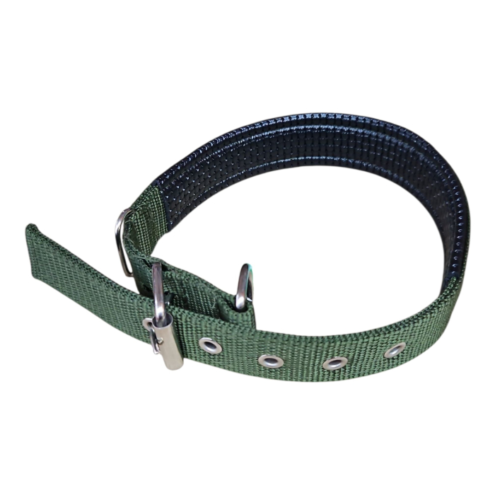 Curea, pentru caine mare, cu protectie, 3x60cm, verde [1]