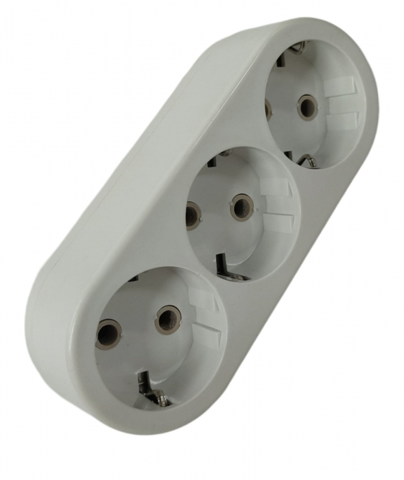 Adaptor stecher, cu inele de ceramica, cu 3 prize [2]