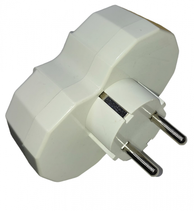 Adaptor stecher,cu inele de ceramica, cu 2 prize [2]
