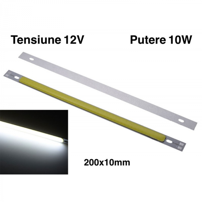 Bara LED COB 200X10MM Alb/Rece [1]