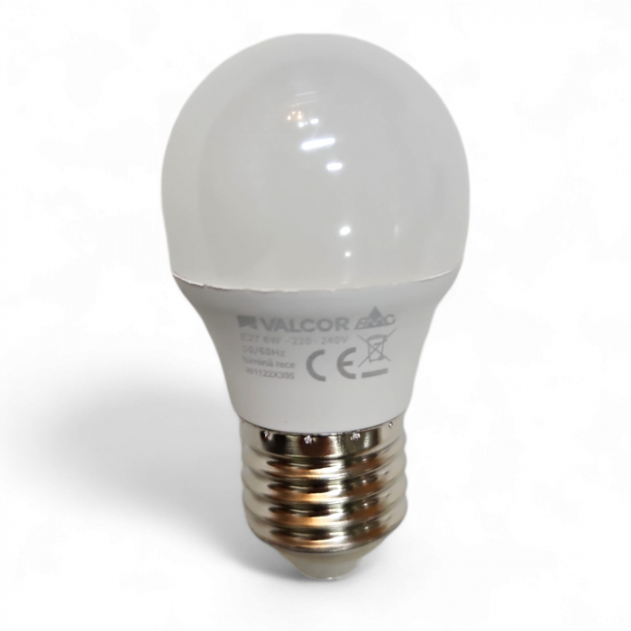 Bec LED 6W, E27, G45, lumina rece(6400K) [3]