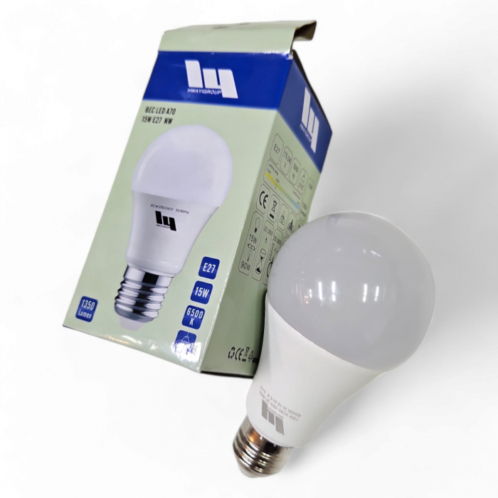 Bec LED A70,15W,E27,lumina rece(6500K),1350 lum,20.000h,170-240V 50-60Hz [2]