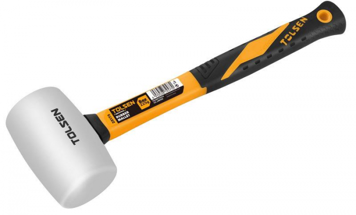 Ciocan de cauciuc 225 g alb,, maner din fibra de sticla GRIPro, Industrial [2]