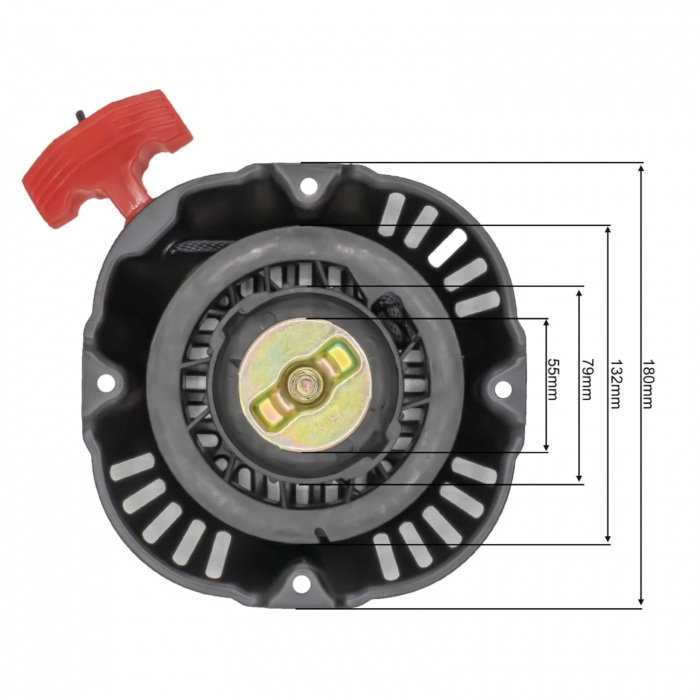 Demaror generator, metal, patrat, negru [3]
