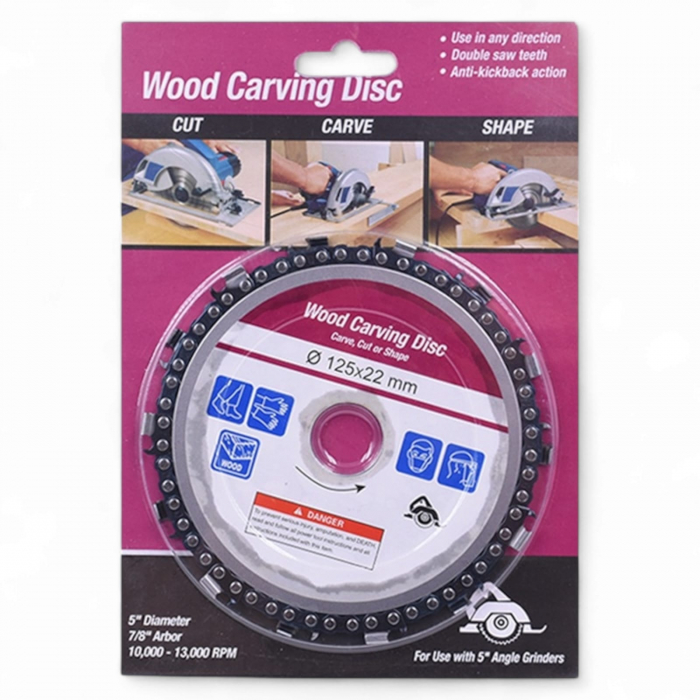 Disc 125mm, cu lant, pentru taiat, modelat lemn [2]