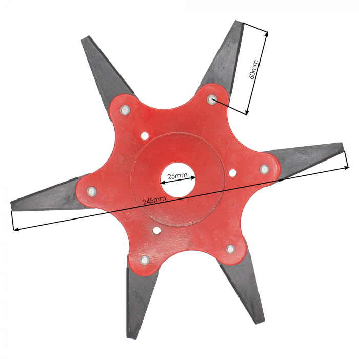 Disc motocoasa cu 6 cutite, pliabile, 25.4mm [2]