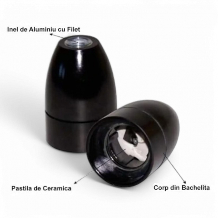 Dulie E27 de bachelita cu ceramica [1]