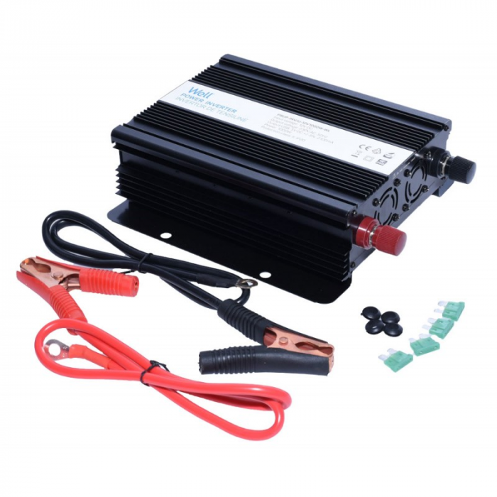 Invertor auto 1000W, 12V-220V + USB [4]