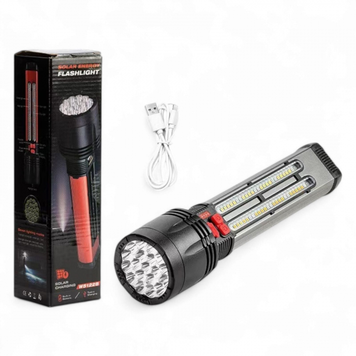 Lanterna solara, 1100 lum, 7 moduri de iluminare, reincarcare USB-C [3]
