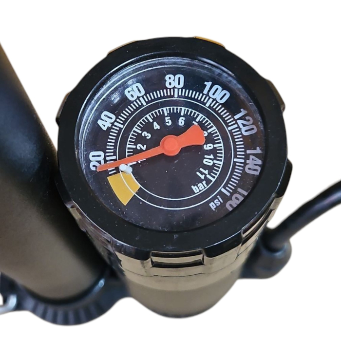 Pompa auto cu manometru din inox [4]