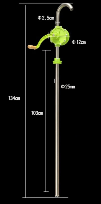 Pompa manuala pentru ulei, cu 1 teava de 103 cm, verde [5]