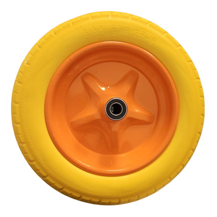 Roata roaba plina 3.00-8, 3.25-8, 3.50-8, 4.00-8 portocalie, spuma [2]