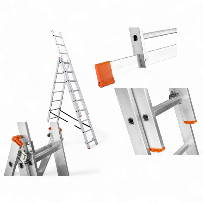 Scara extensibila 3 tronsoane si 7 trepte 3X7 [1]