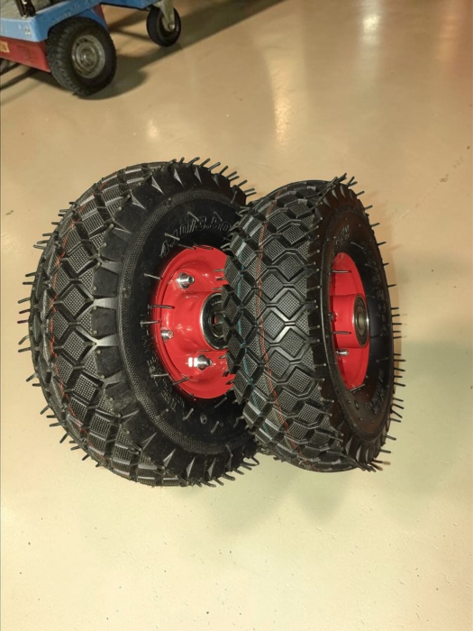 Set 2 roti 3.50/4.10-4,pentru liza sau carut marfa,diametru ax 16 mm,MDY [2]