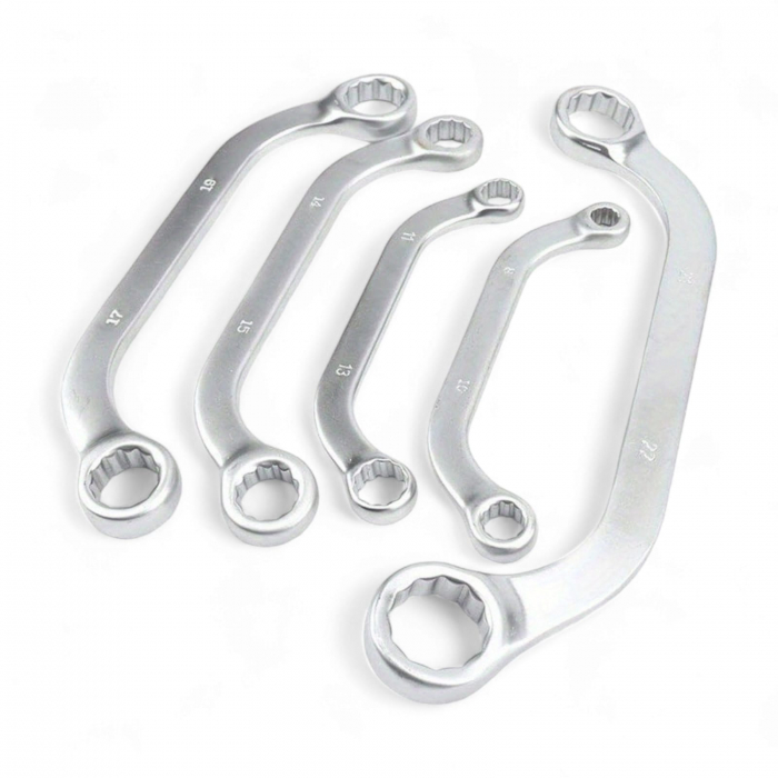 Set 5 chei inelare, tip C, 12 colturi, 8- 10mm, 11-13mm, 14-15mm, 17-19mm, 21-22mm [3]