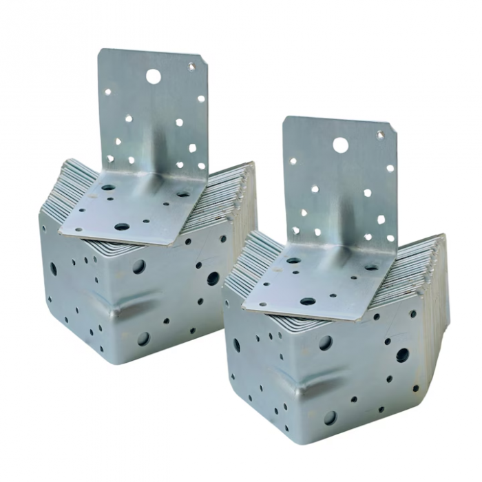 Set 50 buc, vinclu sau coltar perforat pentru lemn 90 grade, tip 4n, zincat, 105 x 105 x 90 mm [1]