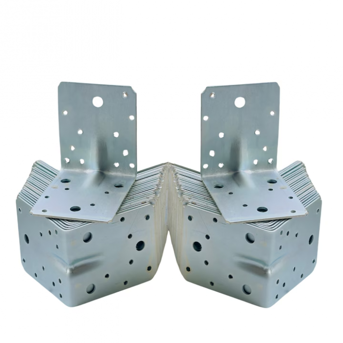 Set 50 buc, vinclu sau coltar perforat pentru lemn 90 grade, tip 4n, zincat, 105 x 105 x 90 mm [2]