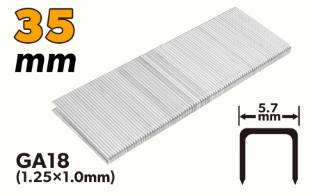 Scule pneumatice si accesorii - Capse pentru capsator pneumatic 35 mm 1.25x1.0 mm , 5000 buc