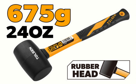 Ciocane - Ciocan de cauciuc 675 g, maner din fibra de sticla GRIPro
