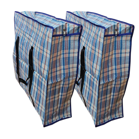 2 sacose rafie mari, cu fermoar, 60X60X20, albastru [1]