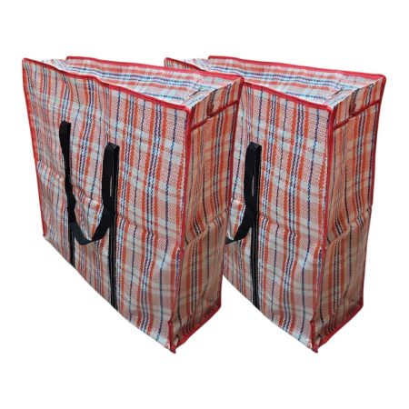 Unelte casa - 2 sacose rafie mari, cu fermoar, 60X60X20, rosu