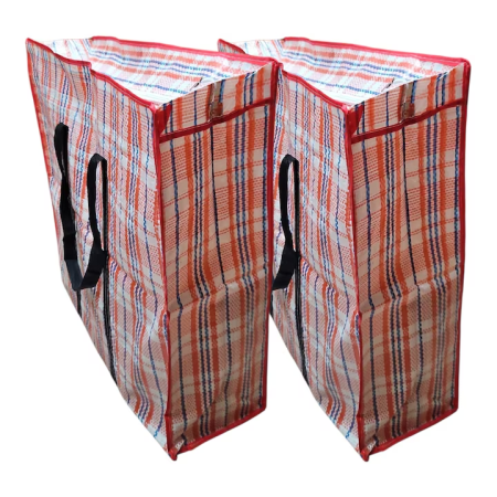 2 sacose rafie mari, cu fermoar, 60X60X20, rosu [1]