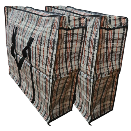 2 sacose rafie mari, cu fermoar, 60X60X20, negru [1]