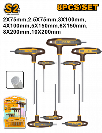 Scule si unelte - Set imbusuri in T, 8 pcs