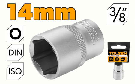Scule si unelte - Cheie tubulara de 3/8" Cr-V 14 mm Industrial