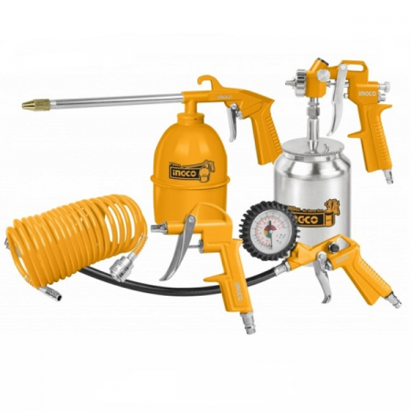 Scule pneumatice si accesorii - Set accesorii aer comprimat, vopsit, pistol vas jos