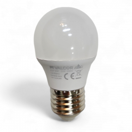 Bec LED 6W, E27, G45, lumina rece(6400K) [2]
