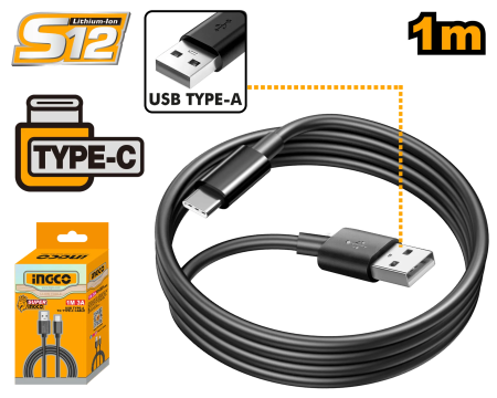 Casa si gradina - Cablu incarcare USB-A la USB-C 1m