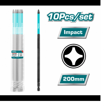 Accesorii si consumabile - Bit impact, PH2 x 200 mm, 10/set