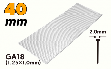 Cuie pentru pistol pneumatic de batut cuie, 40 mm, 1,25x1 mm, 5000 buc [0]