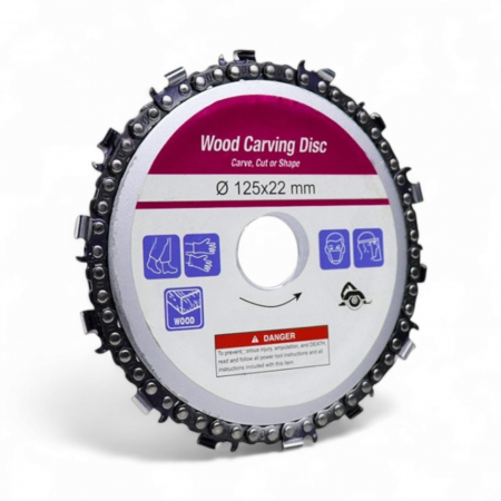 Scule si unelte - Disc 125mm, cu lant, pentru taiat, modelat lemn