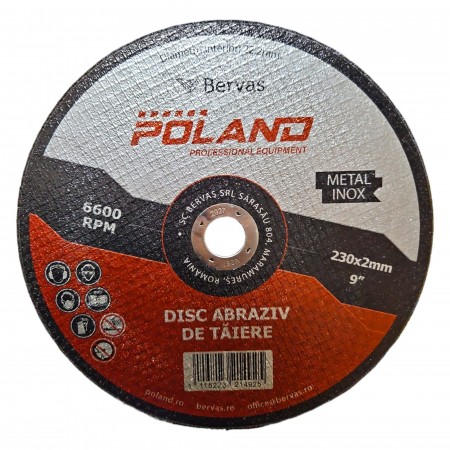 Scule si unelte - Disc abraziv de taiat metal, 230 х 2 х 22,2 mm