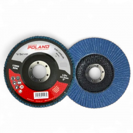 Scule si unelte - Disc lamelar, pentru slefuit,  albastru, 125mm, P60