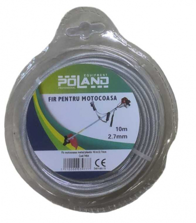 Casa si gradina - Fir pentru motocoasa metal/plastic, 2,7mm x 10m