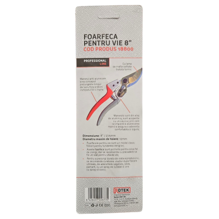 Foarfeca pentru vie 8" 205mm ROTEK [4]