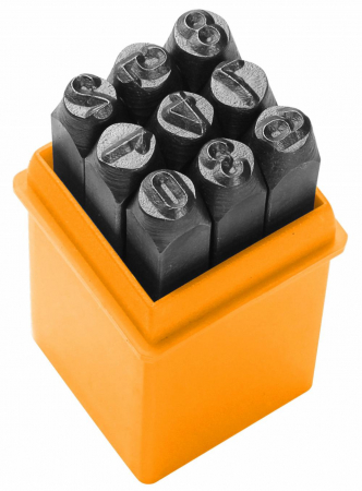 Scule si unelte - 9 punctatoare cu cifre 6 mm