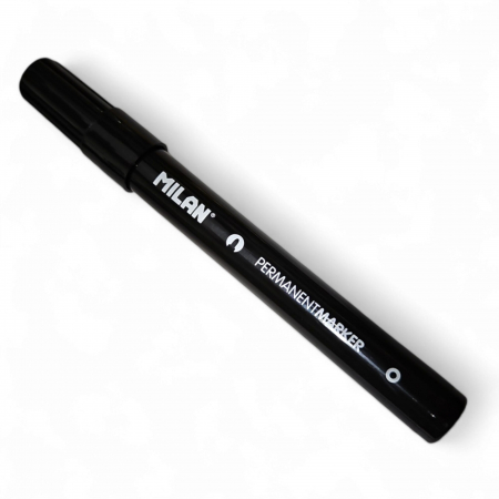 Casa si gradina - Marker Milan permanent, negru,4mm grosime,