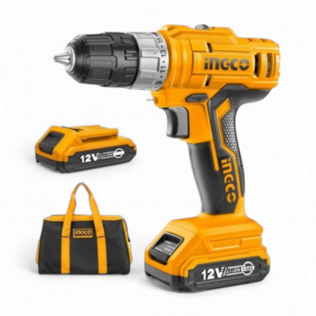 Pachete 20V - Masina de gaurit si infiletat cu 2 acumulatori, 12V + geanta