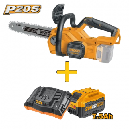 Scule cu acumulator si accesorii - Motofierastrau 20V + Acum. 7.5Ah + Incarcator rapid