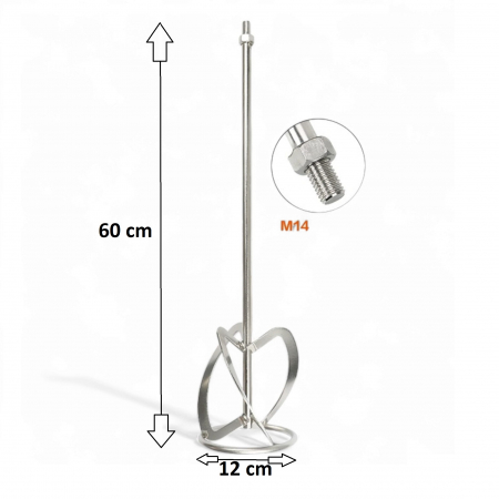 Paleta, mixer pentru amestecare, diametru 120 mm, lungime 600mm [1]