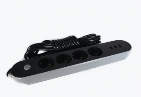 Unelte diverse - Prelungitor cu 4 prize si USB 5m