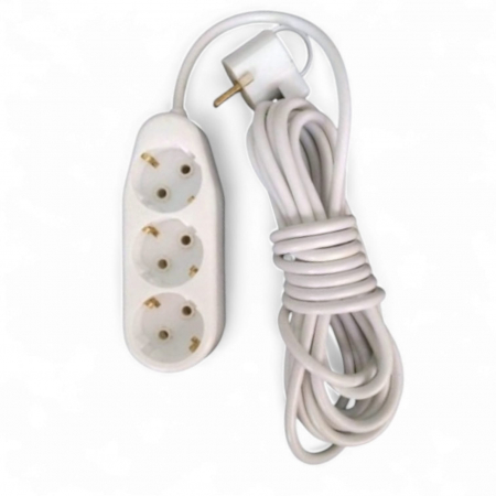 Casa si gradina - Prelungitor electric, ceramic, 3 prize, 5m, cablu 3x1mm din cupru