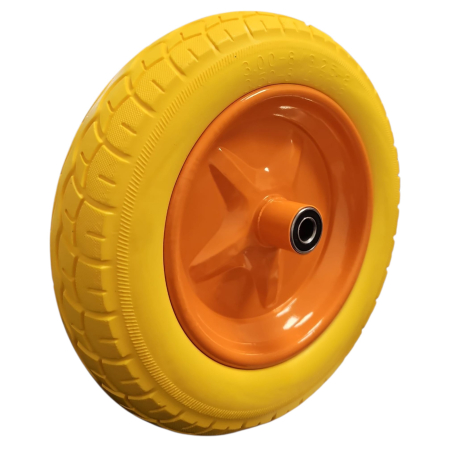 Roata roaba plina 3.00-8, 3.25-8, 3.50-8, 4.00-8 portocalie, spuma