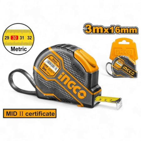 Instrumete masura/accesorii - Ruleta 3m x 16mm cu autoblocaj