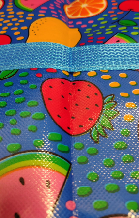 Sacose rafie,set 2 buc,BIGBAG color fructe albastru,MDY,manere consolidate,fermoar dublă închidere,60X45X20 cm [3]