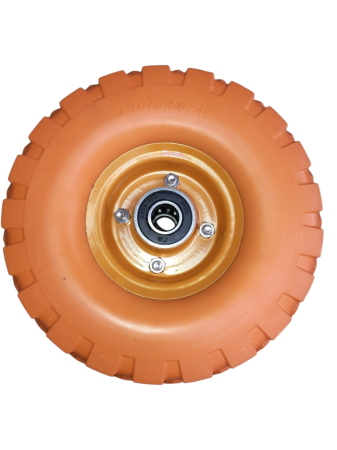 Set 2 roti liza 3.50-4/4.10-4, spuma poliuretan, 260x85, fara camera,diametru Ax 20 mm,recomandate pentru depozite,gradina,curte si constructii,culoare portocaliu [3]